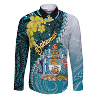 The Bahamas Family Matching Puletasi and Hawaiian Shirt Bahamian Buttercup Polynesian Pattern