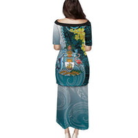 The Bahamas Family Matching Puletasi and Hawaiian Shirt Bahamian Buttercup Polynesian Pattern