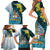 The Bahamas Family Matching Short Sleeve Bodycon Dress and Hawaiian Shirt Bahamian Buttercup Polynesian Pattern