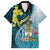 The Bahamas Family Matching Short Sleeve Bodycon Dress and Hawaiian Shirt Bahamian Buttercup Polynesian Pattern