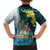 The Bahamas Family Matching Summer Maxi Dress and Hawaiian Shirt Bahamian Buttercup Polynesian Pattern