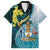 The Bahamas Family Matching Summer Maxi Dress and Hawaiian Shirt Bahamian Buttercup Polynesian Pattern