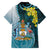 The Bahamas Family Matching Summer Maxi Dress and Hawaiian Shirt Bahamian Buttercup Polynesian Pattern