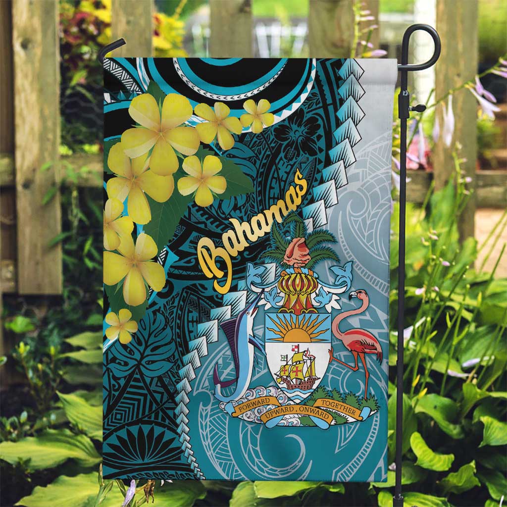 The Bahamas Garden Flag Bahamian Buttercup Polynesian Pattern