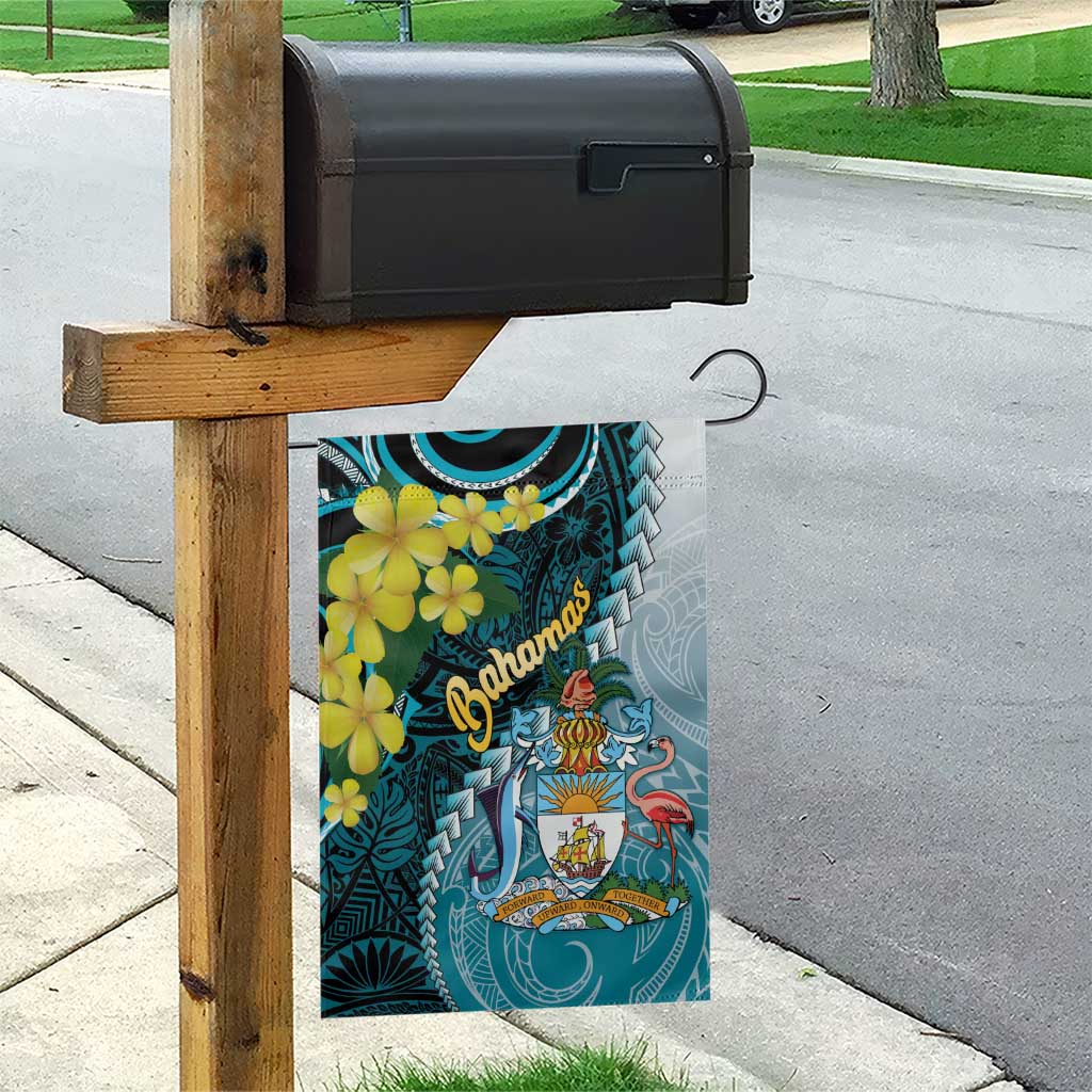 The Bahamas Garden Flag Bahamian Buttercup Polynesian Pattern
