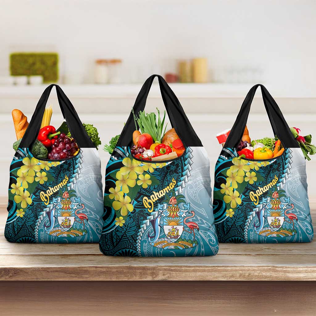 The Bahamas Grocery Bag Bahamian Buttercup Polynesian Pattern
