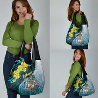 The Bahamas Grocery Bag Bahamian Buttercup Polynesian Pattern