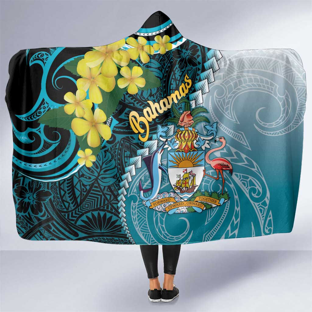The Bahamas Hooded Blanket Bahamian Buttercup Polynesian Pattern
