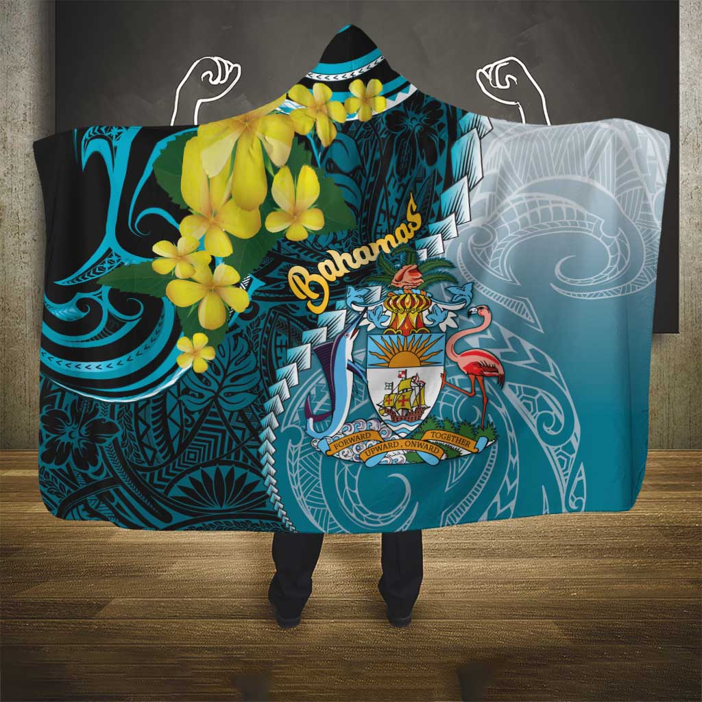 The Bahamas Hooded Blanket Bahamian Buttercup Polynesian Pattern