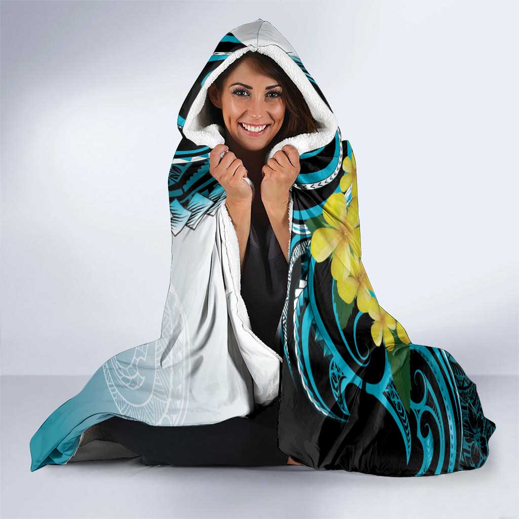 The Bahamas Hooded Blanket Bahamian Buttercup Polynesian Pattern
