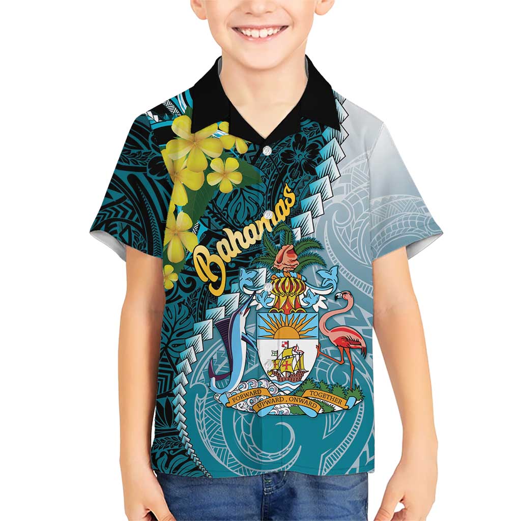 The Bahamas Kid Hawaiian Shirt Bahamian Buttercup Polynesian Pattern