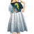 The Bahamas Kid Short Sleeve Dress Bahamian Buttercup Polynesian Pattern