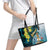 The Bahamas Leather Tote Bag Bahamian Buttercup Polynesian Pattern