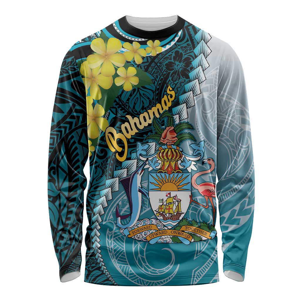 The Bahamas Long Sleeve Shirt Bahamian Buttercup Polynesian Pattern