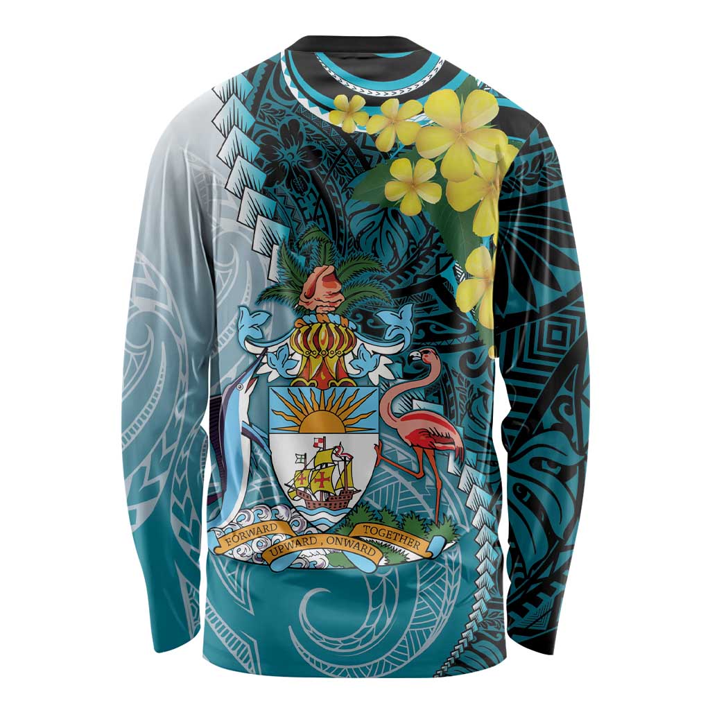 The Bahamas Long Sleeve Shirt Bahamian Buttercup Polynesian Pattern
