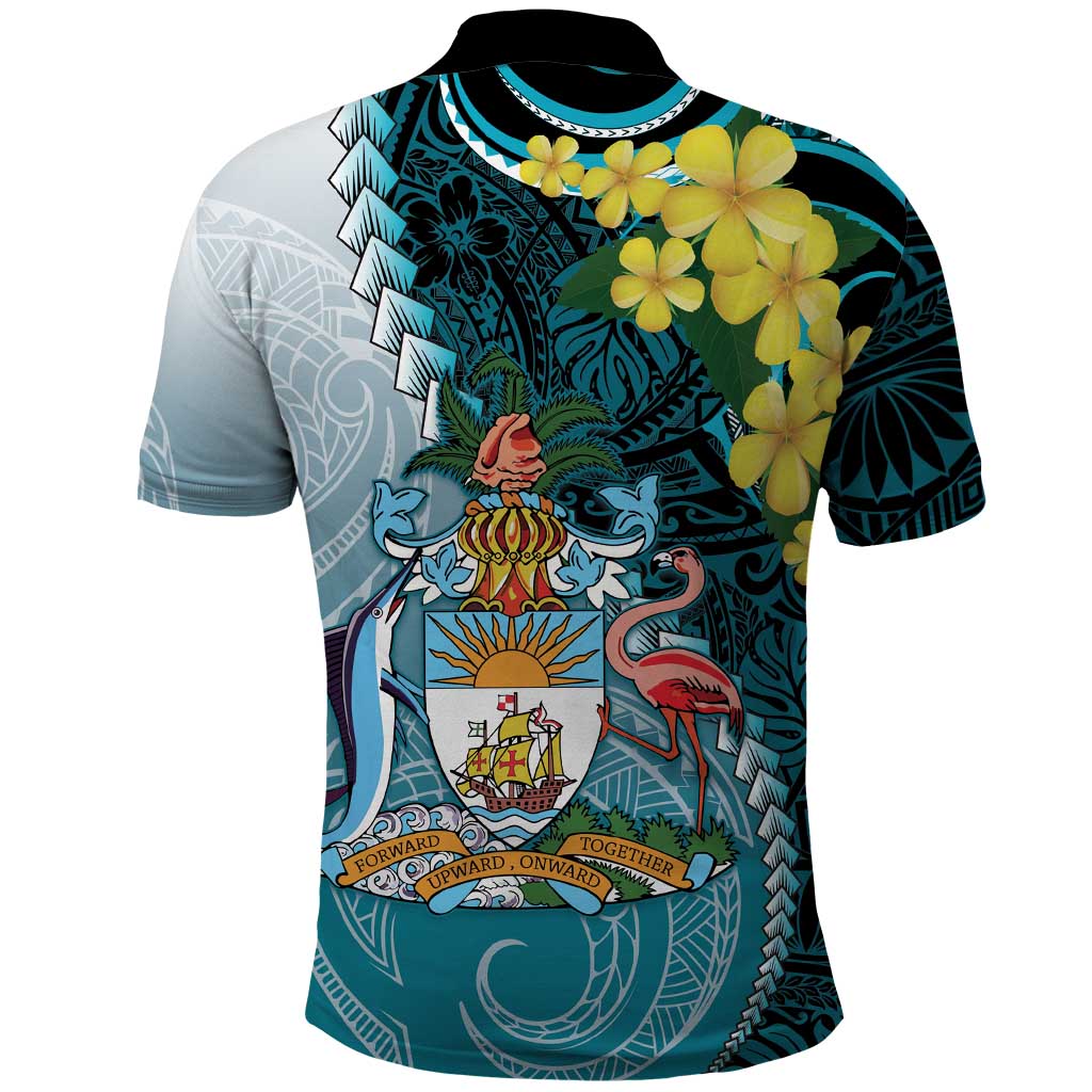 The Bahamas Polo Shirt Bahamian Buttercup Polynesian Pattern