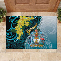 The Bahamas Rubber Doormat Bahamian Buttercup Polynesian Pattern
