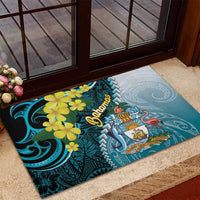 The Bahamas Rubber Doormat Bahamian Buttercup Polynesian Pattern