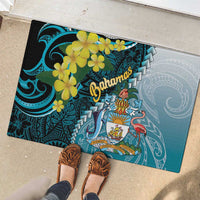 The Bahamas Rubber Doormat Bahamian Buttercup Polynesian Pattern