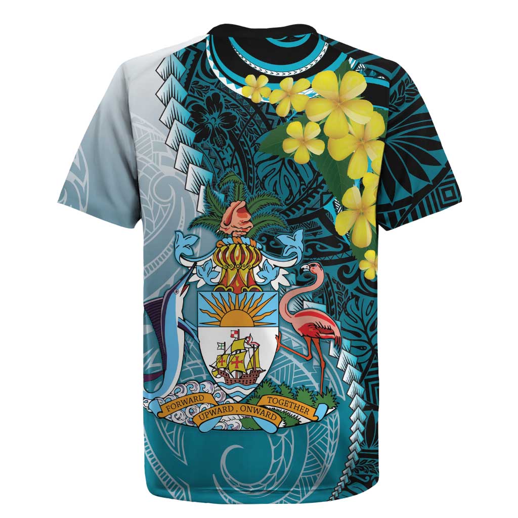 The Bahamas Rugby Jersey Bahamian Buttercup Polynesian Pattern
