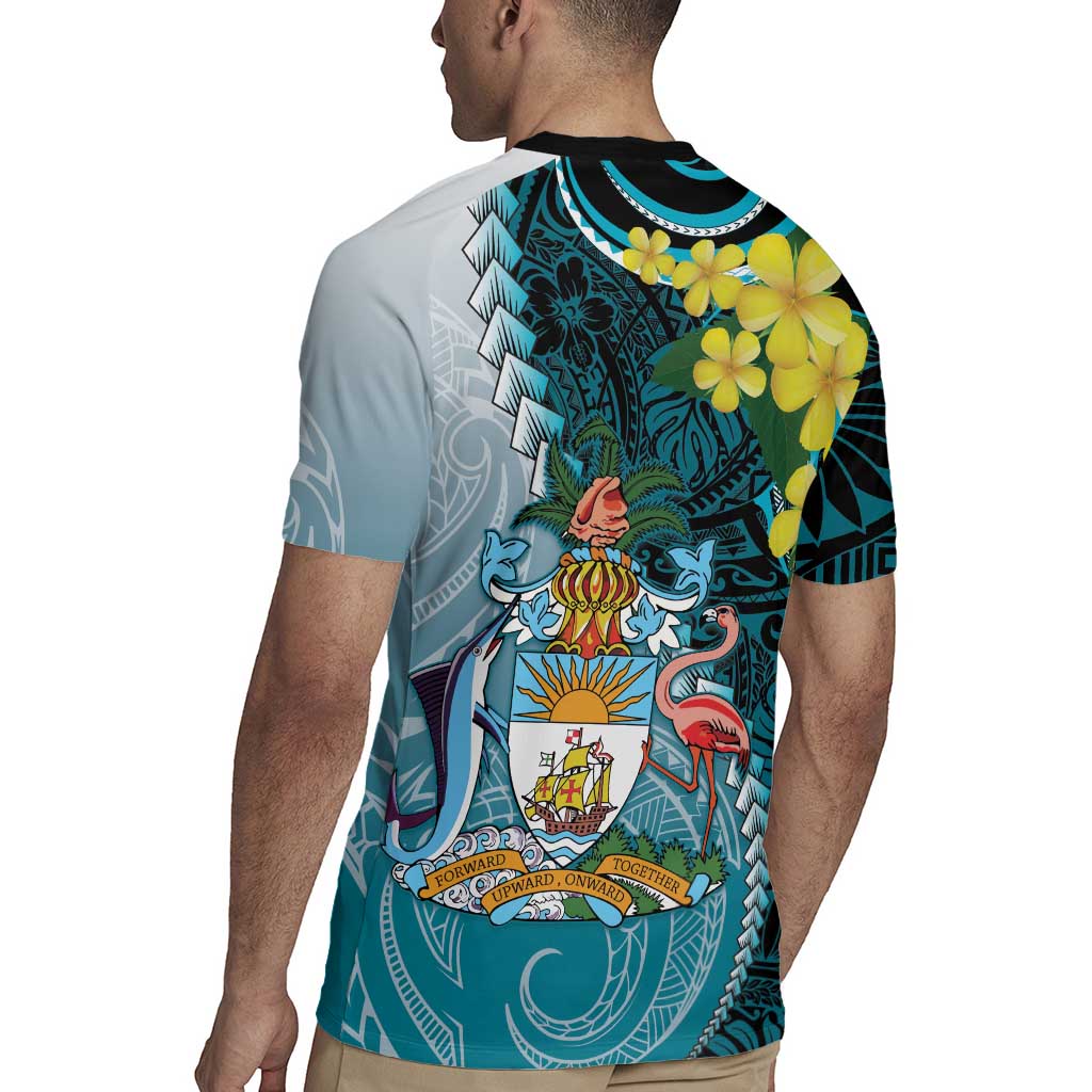 The Bahamas Rugby Jersey Bahamian Buttercup Polynesian Pattern