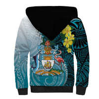 The Bahamas Sherpa Hoodie Bahamian Buttercup Polynesian Pattern