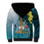 The Bahamas Sherpa Hoodie Bahamian Buttercup Polynesian Pattern