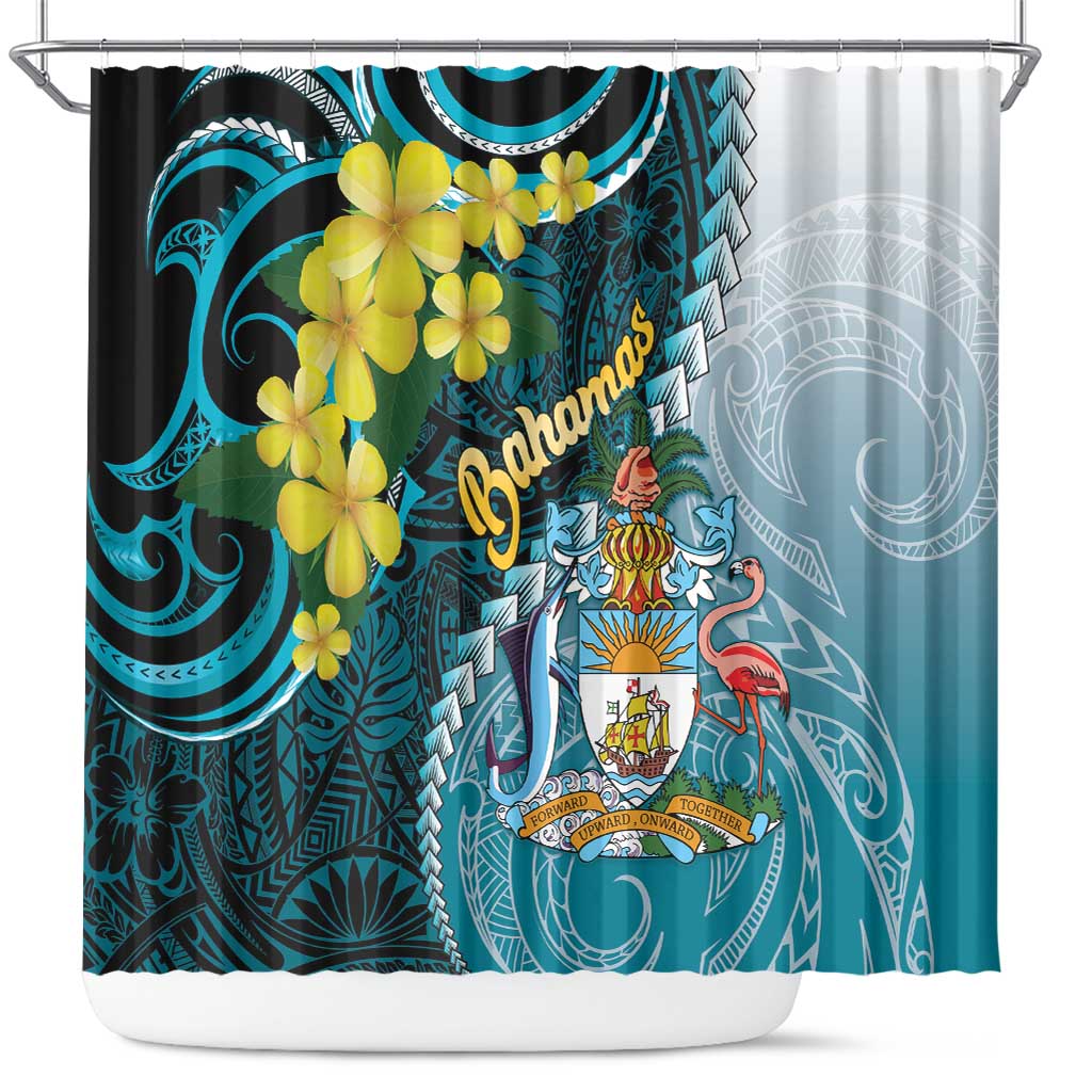 The Bahamas Shower Curtain Bahamian Buttercup Polynesian Pattern