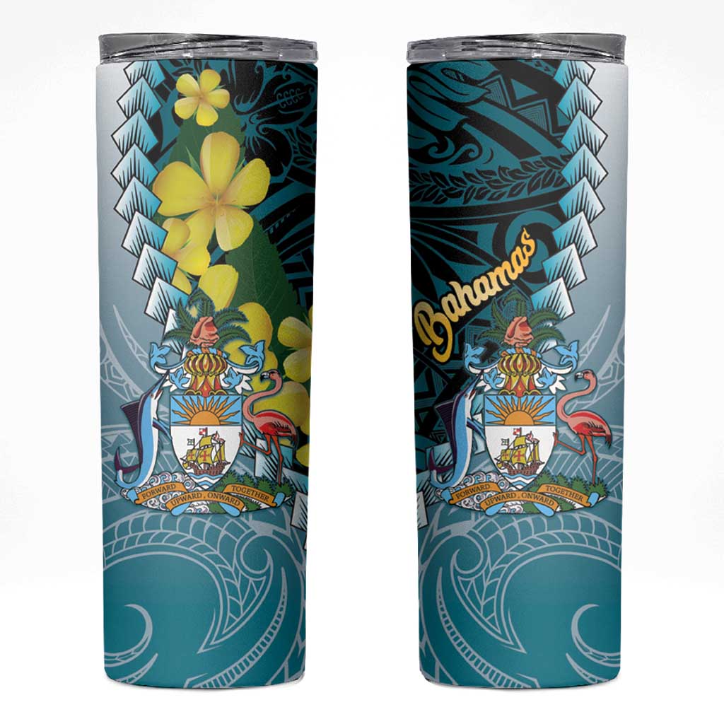 The Bahamas Skinny Tumbler Bahamian Buttercup Polynesian Pattern