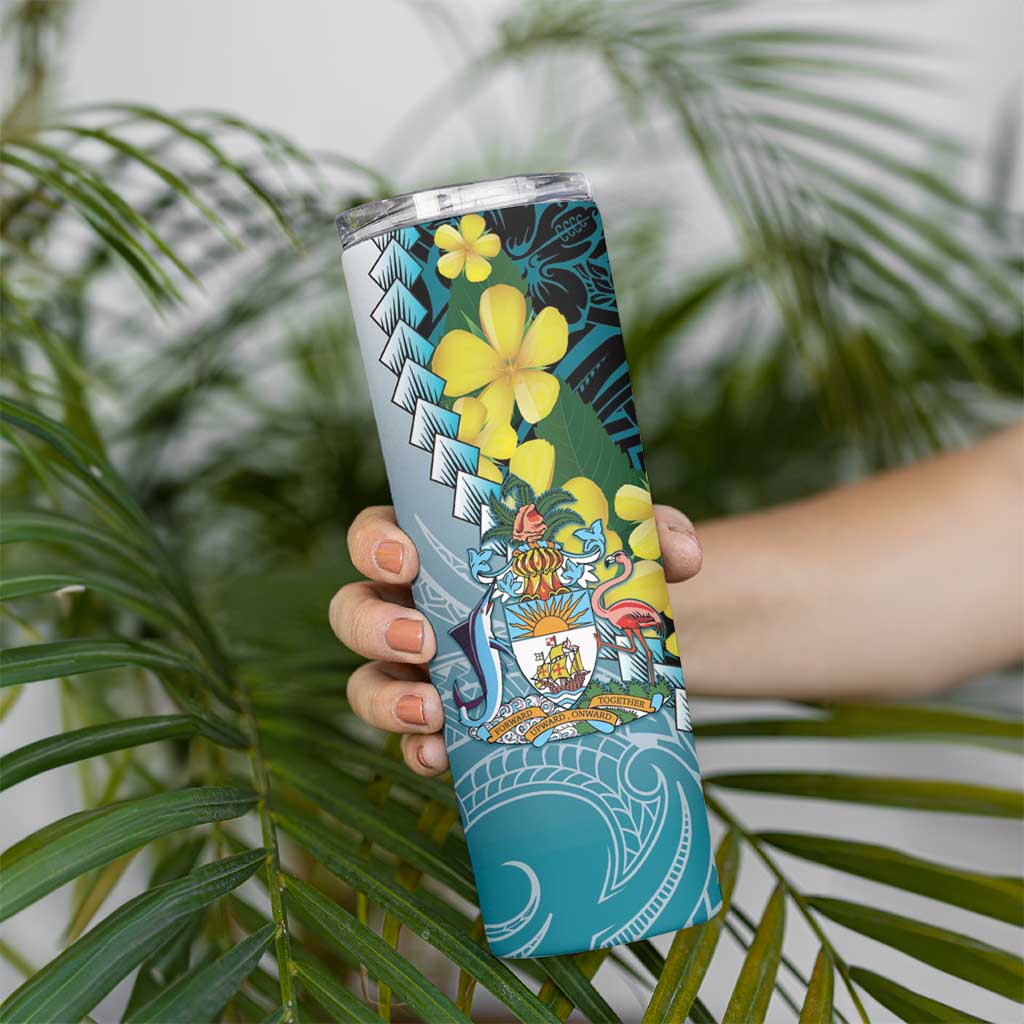 The Bahamas Skinny Tumbler Bahamian Buttercup Polynesian Pattern