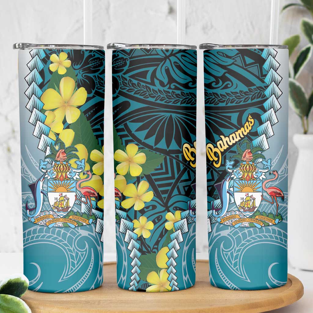 The Bahamas Skinny Tumbler Bahamian Buttercup Polynesian Pattern
