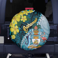 The Bahamas Spare Tire Cover Bahamian Buttercup Polynesian Pattern