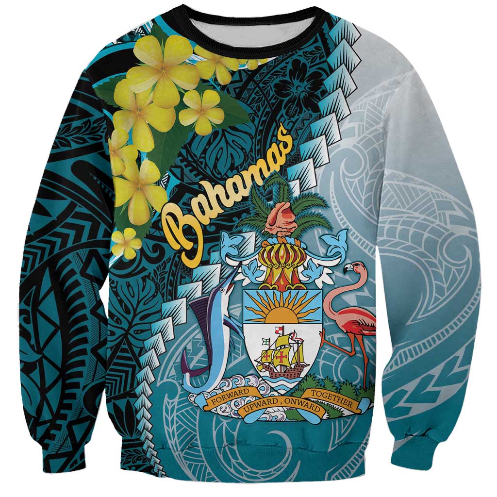 The Bahamas Sweatshirt Bahamian Buttercup Polynesian Pattern