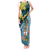 The Bahamas Tank Maxi Dress Bahamian Buttercup Polynesian Pattern
