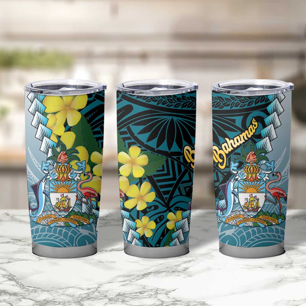 The Bahamas Tumbler Cup Bahamian Buttercup Polynesian Pattern