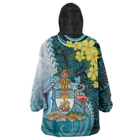 The Bahamas Wearable Blanket Hoodie Bahamian Buttercup Polynesian Pattern
