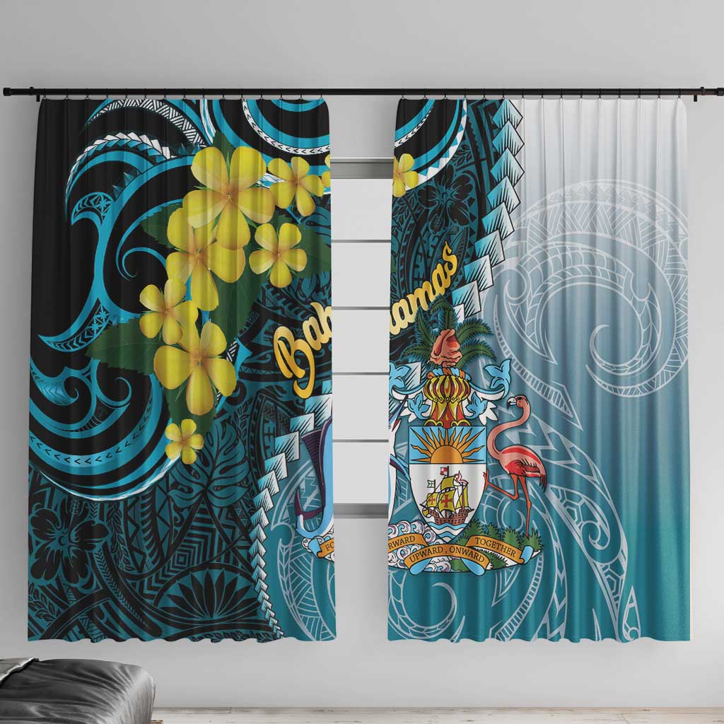 The Bahamas Window Curtain Bahamian Buttercup Polynesian Pattern