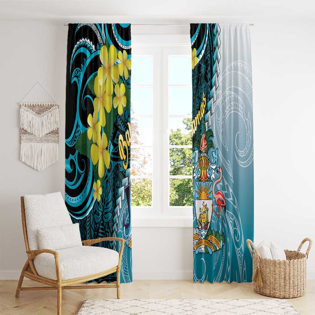 The Bahamas Window Curtain Bahamian Buttercup Polynesian Pattern