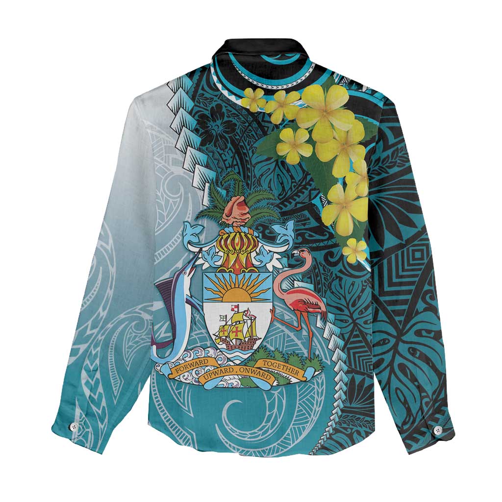 The Bahamas Women Casual Shirt Bahamian Buttercup Polynesian Pattern