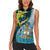 The Bahamas Women Sleeveless Polo Shirt Bahamian Buttercup Polynesian Pattern