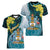 The Bahamas Women V-Neck T-Shirt Bahamian Buttercup Polynesian Pattern