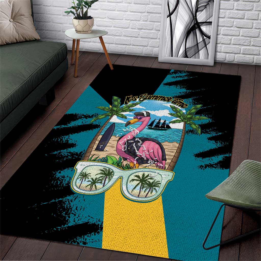 The Bahamas Flamingo Area Rug It's Summer Time