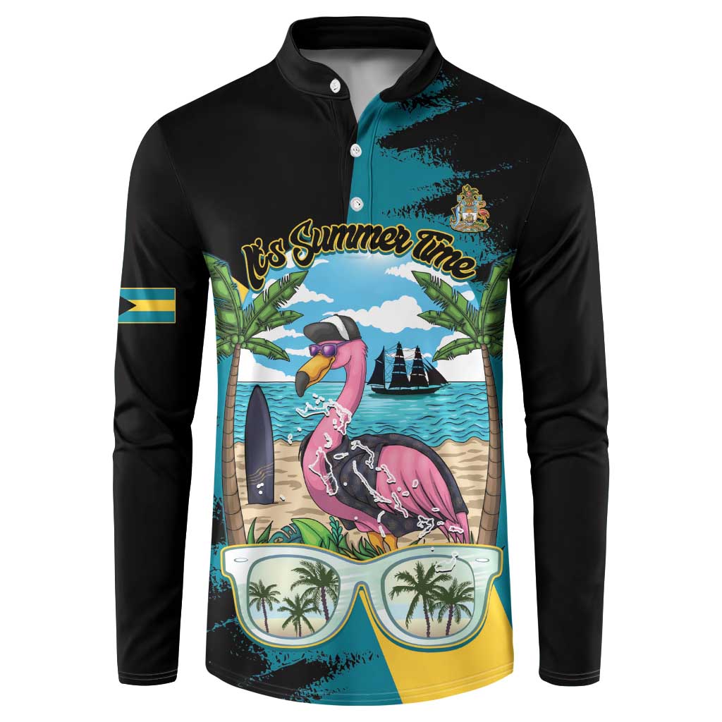 The Bahamas Flamingo Button Sweatshirt It's Summer Time