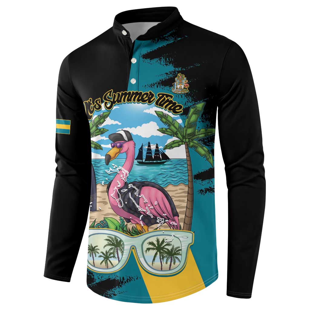 The Bahamas Flamingo Button Sweatshirt It's Summer Time