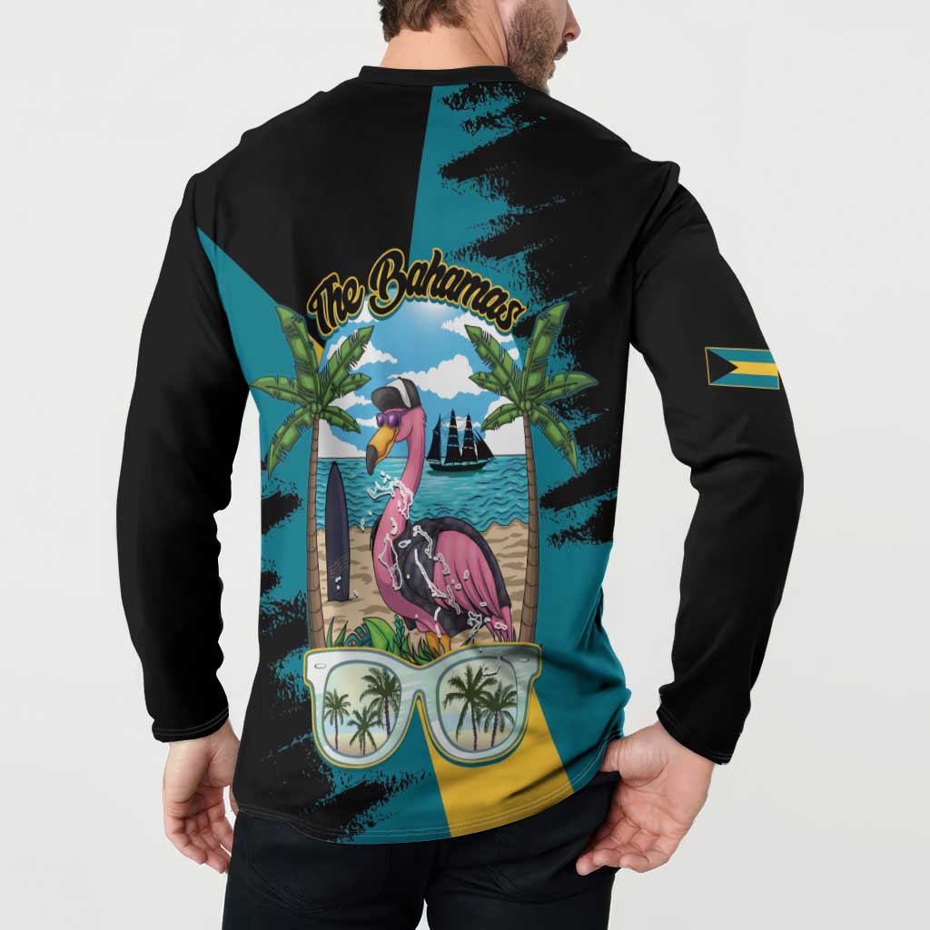 The Bahamas Flamingo Button Sweatshirt It's Summer Time