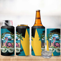 The Bahamas Flamingo 4 in 1 Can Cooler Tumbler It's Summer Time