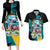 The Bahamas Flamingo Couples Matching Long Sleeve Bodycon Dress and Hawaiian Shirt It's Summer Time