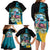 The Bahamas Flamingo Family Matching Long Sleeve Bodycon Dress and Hawaiian Shirt It's Summer Time