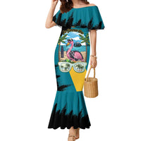 The Bahamas Flamingo Family Matching Mermaid Dress and Hawaiian Shirt It's Summer Time