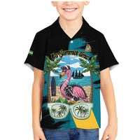 The Bahamas Flamingo Family Matching Mermaid Dress and Hawaiian Shirt It's Summer Time